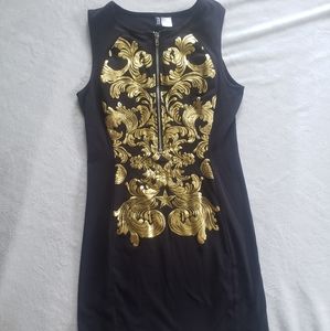 Art Deco Gold Italian Dress